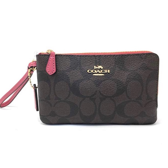 Coach Handbags - New Coach Double Corner Zip Wristlet
